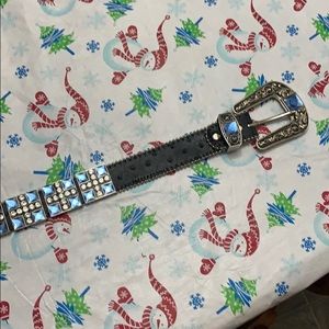 A blue west star Texas belt